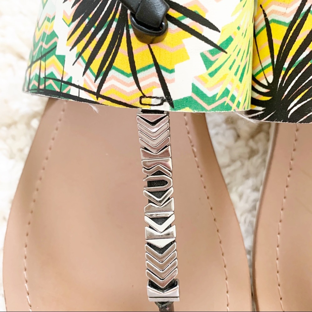 Circus Sam Edelman Saxon Tropical Print Thong Toe Sandal Size 8.5 - Picture 4 of 8